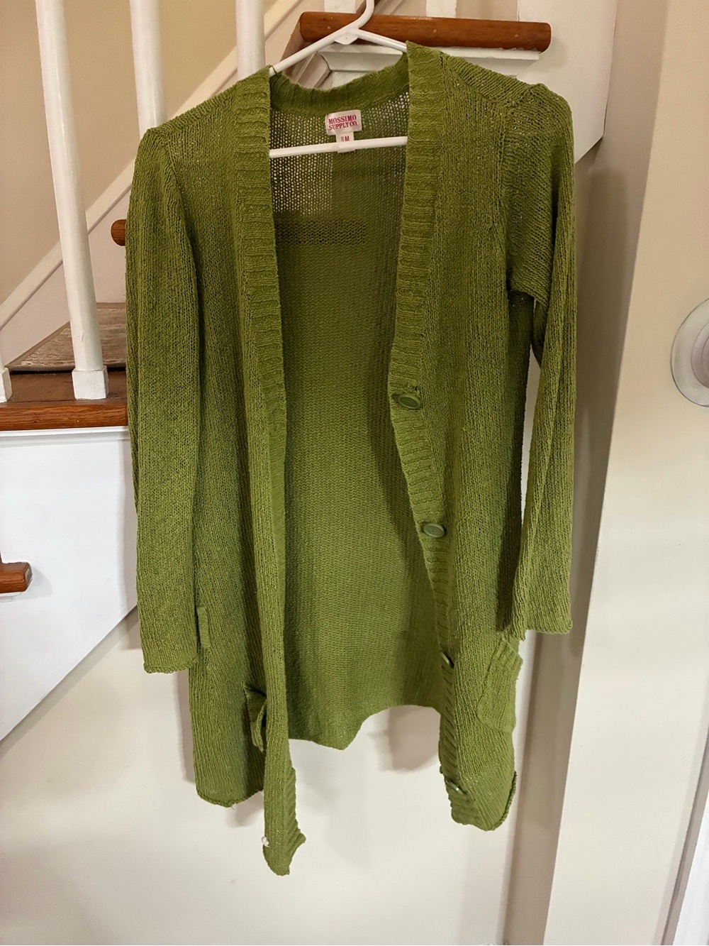 Mossimo Supply Co. Olive Green Open-Front Cardigan